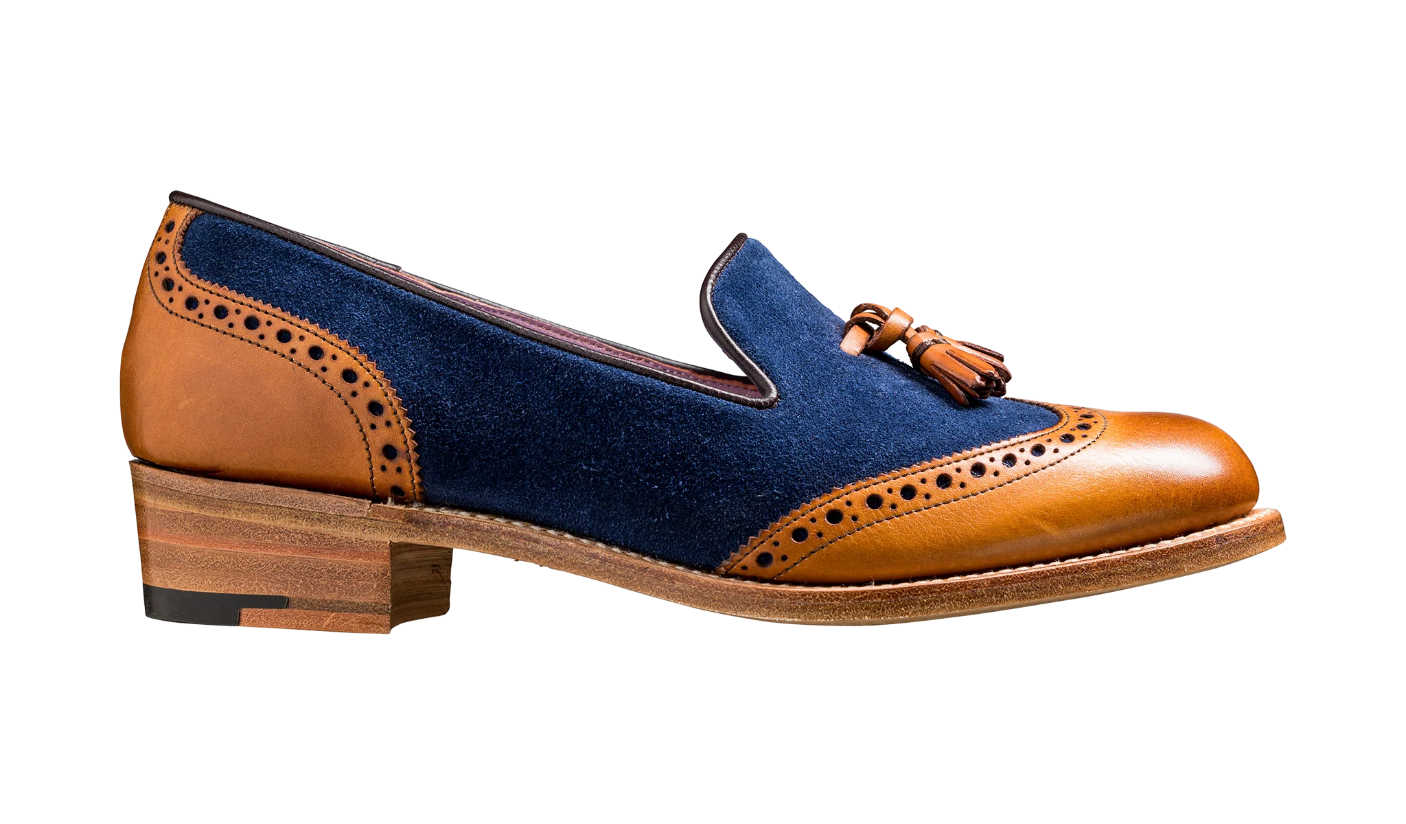 Amber - Cedar Calf / Blue Suede - Image 2