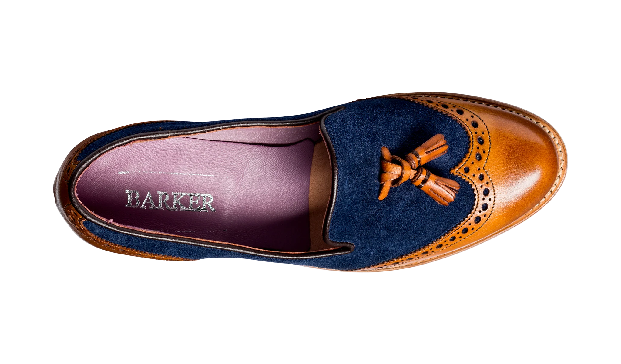 Amber - Cedar Calf / Blue Suede - Image 3