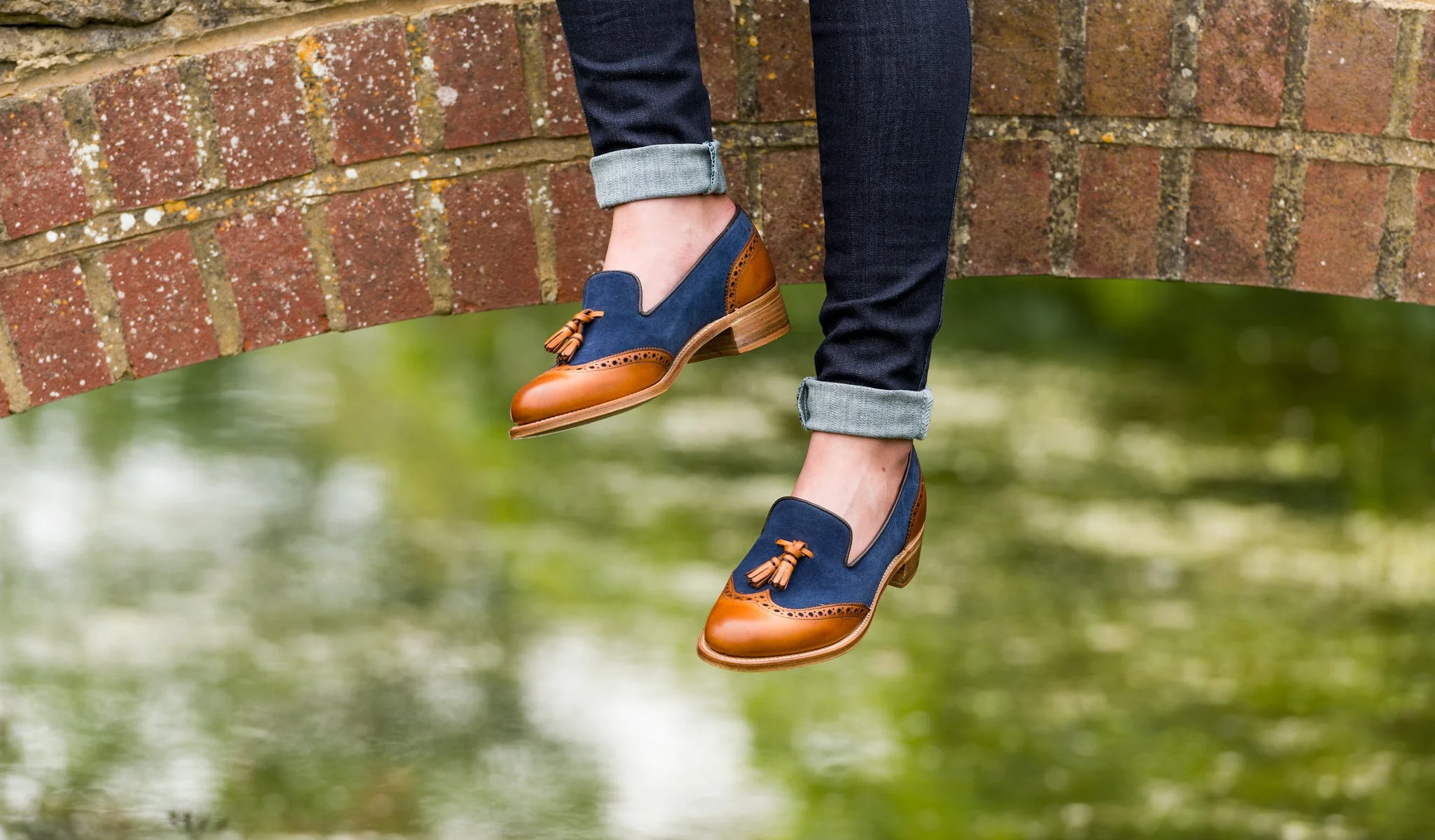 Amber - Cedar Calf / Blue Suede - Image 5