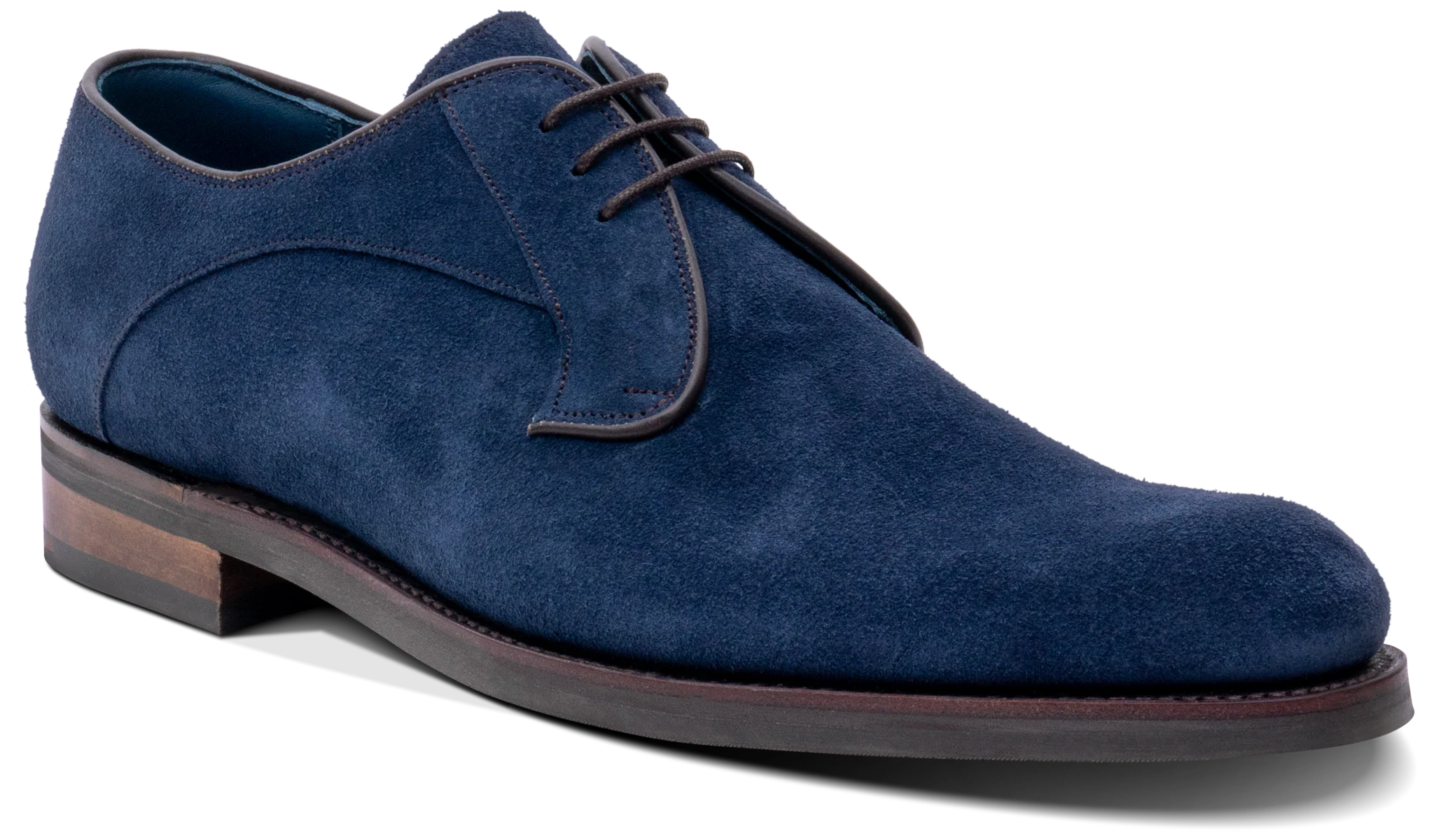 Derby - Navy Suede
