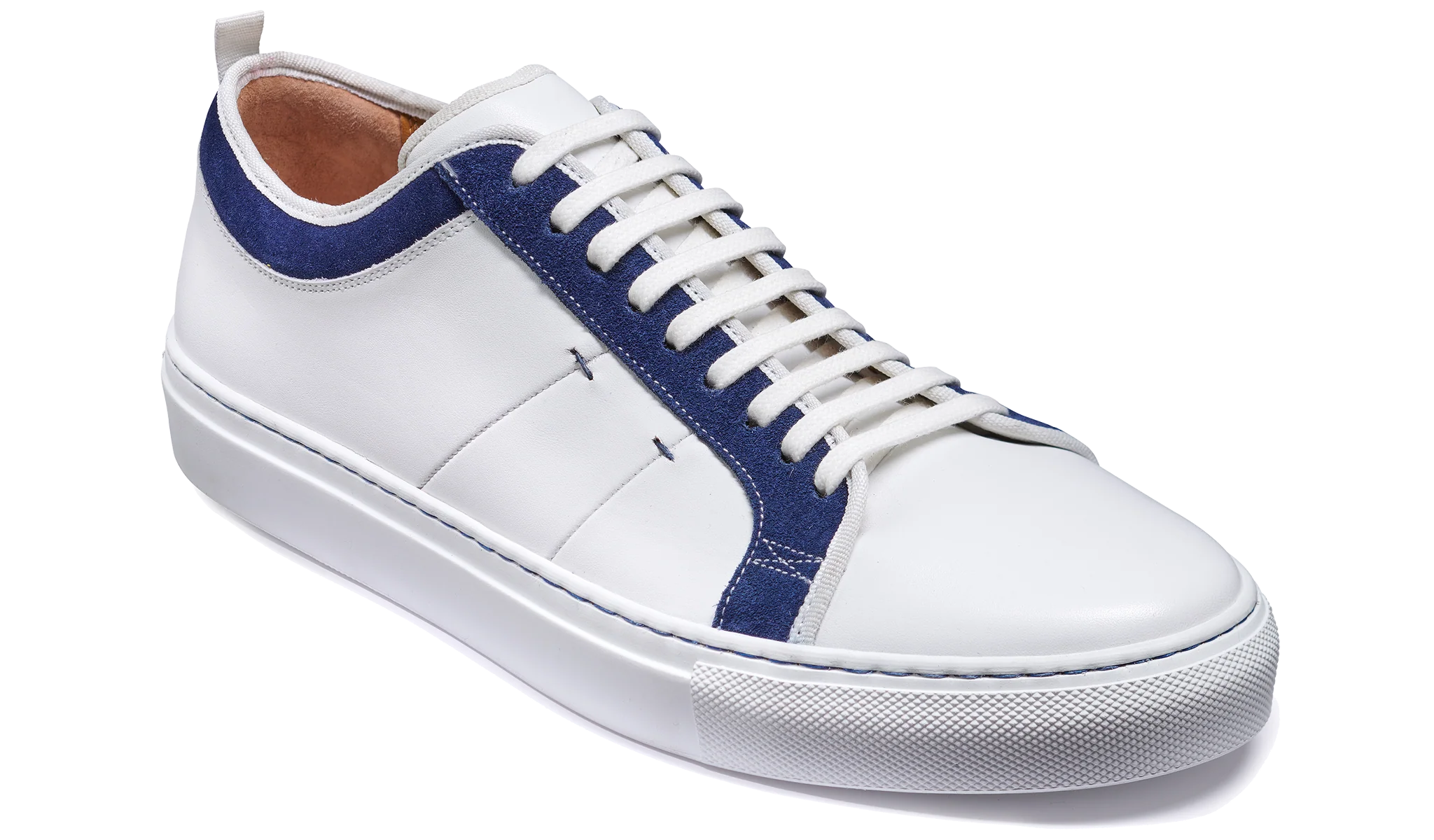 Greg - White Calf / Navy Suede