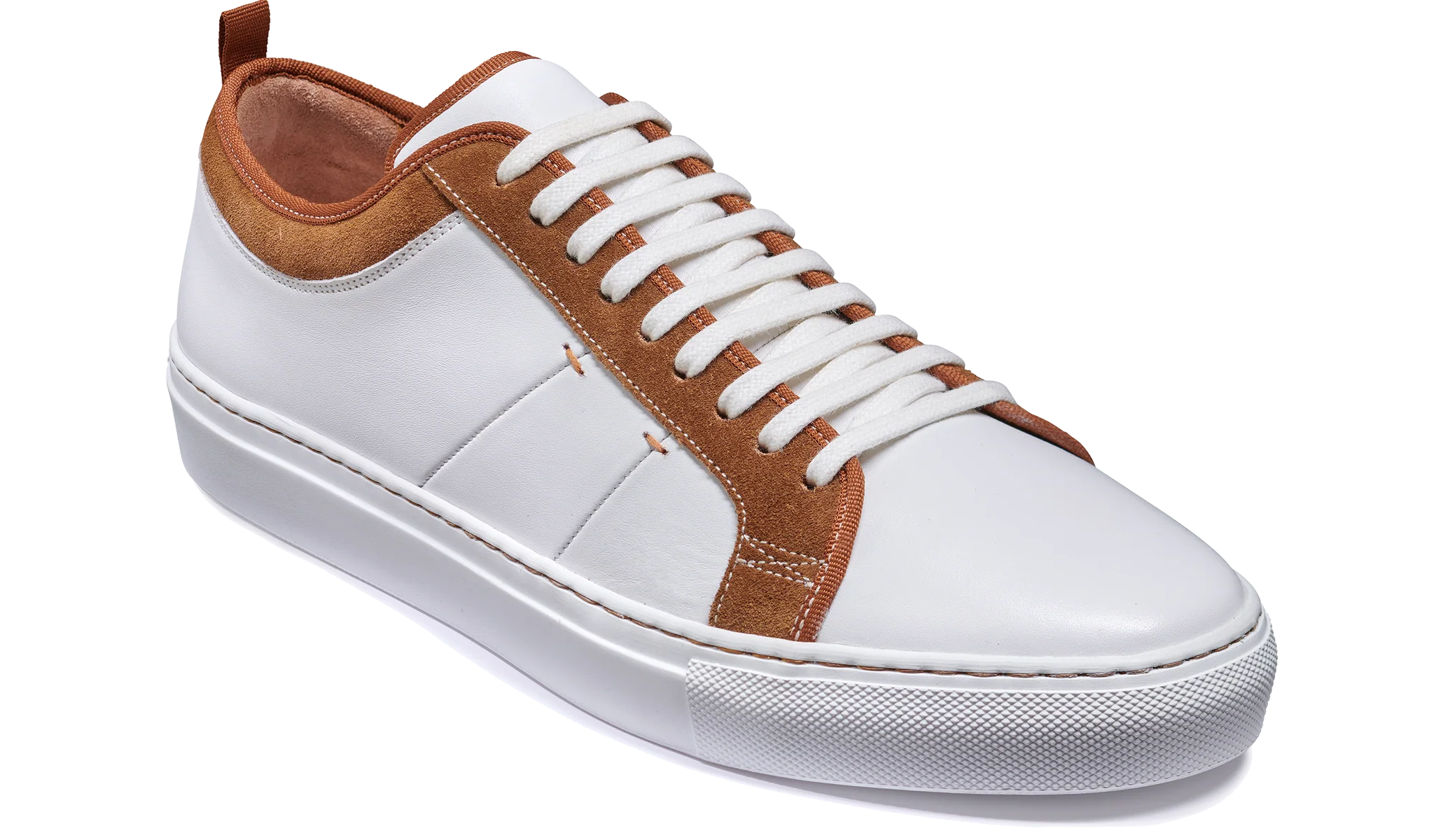 Greg - White Calf / Tan Suede