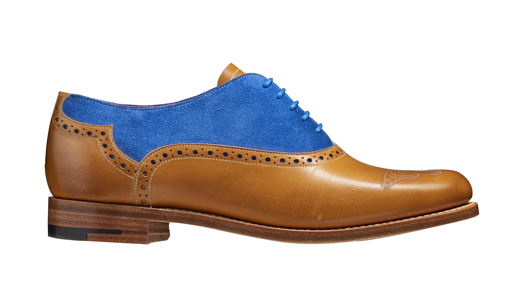 Gwen - Cedar Calf / Sky Blue Suede - Image 2
