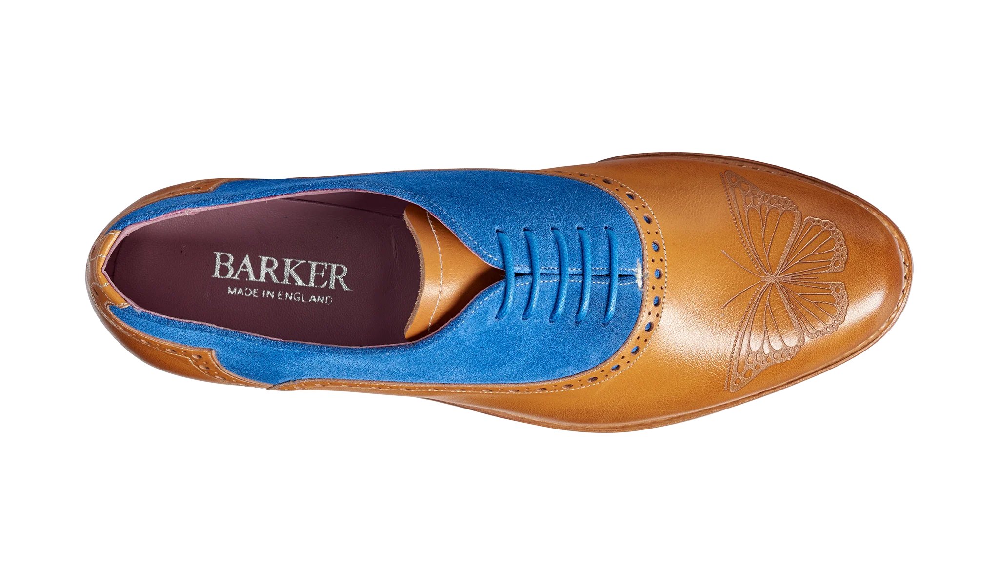 Gwen - Cedar Calf / Sky Blue Suede - Image 3