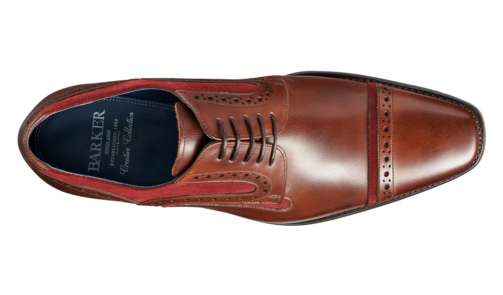 Haig - Walnut Calf / Burgundy Suede - Image 3