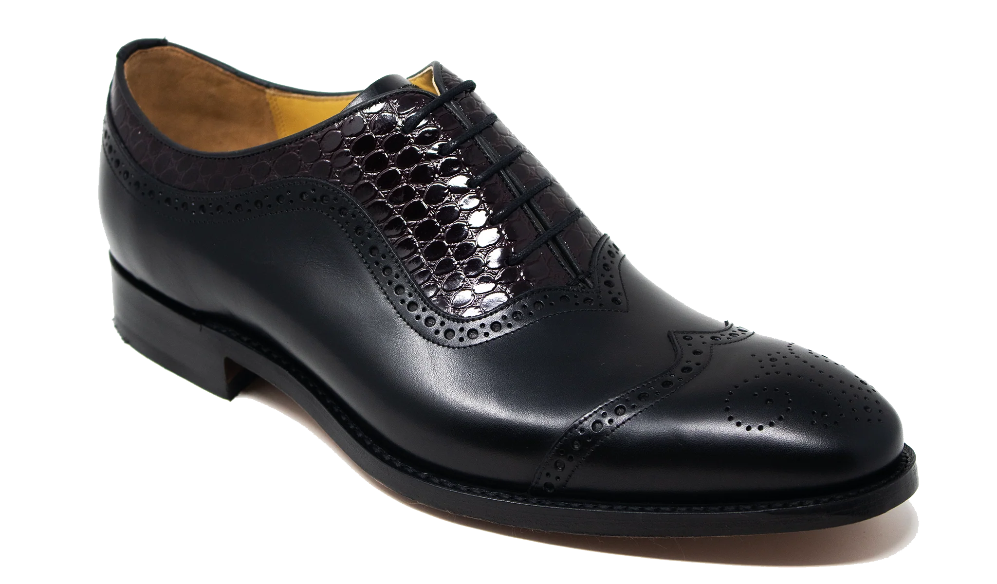 Nicholas - Black Calf Burg Alligator