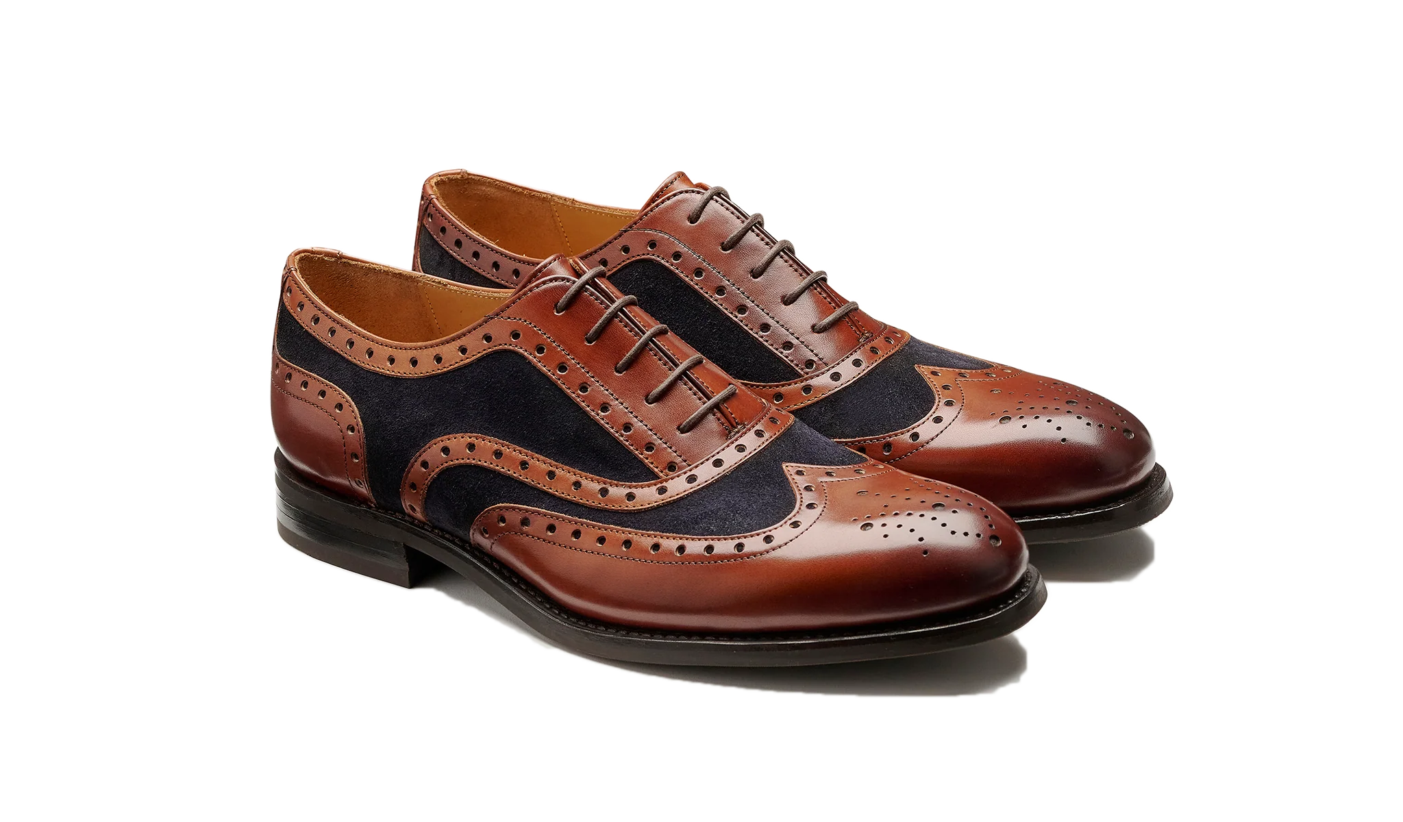 Ossett - Walnut Calf Navy Suede - Image 3